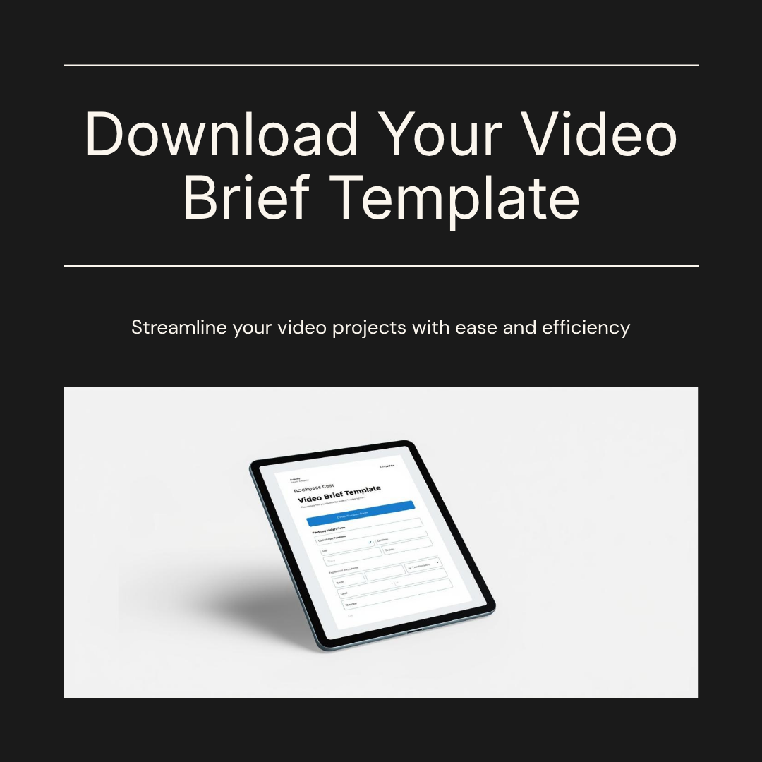Free Video Brief Template — a one-page PDF that walks you through every decision before you hit record